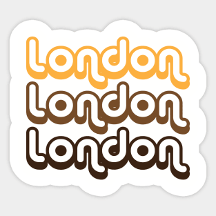 London Retro Sticker